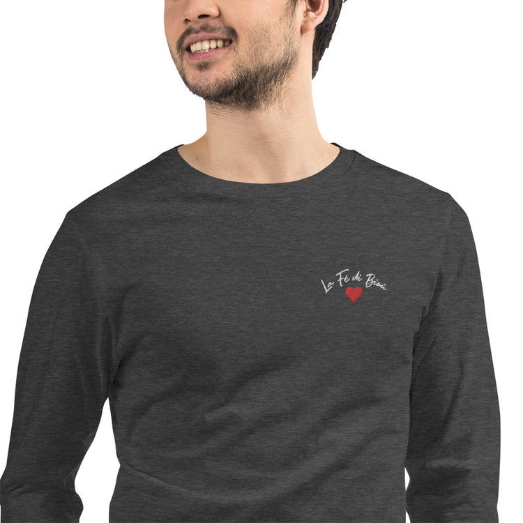 Tee-shirt Lacornador® à manches longues brodé La Fé di Bioù et coeur