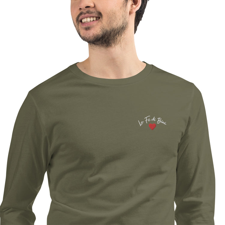 Tee-shirt Lacornador® à manches longues brodé La Fé di Bioù et coeur