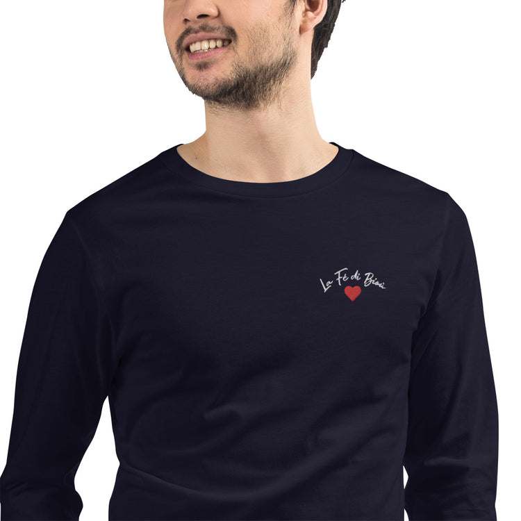 Tee-shirt Lacornador® à manches longues brodé La Fé di Bioù et coeur