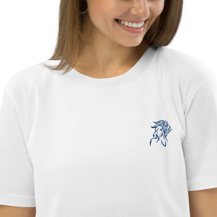 Lacornador® T-Shirt aus Bio-Baumwolle mit Pferdestickerei