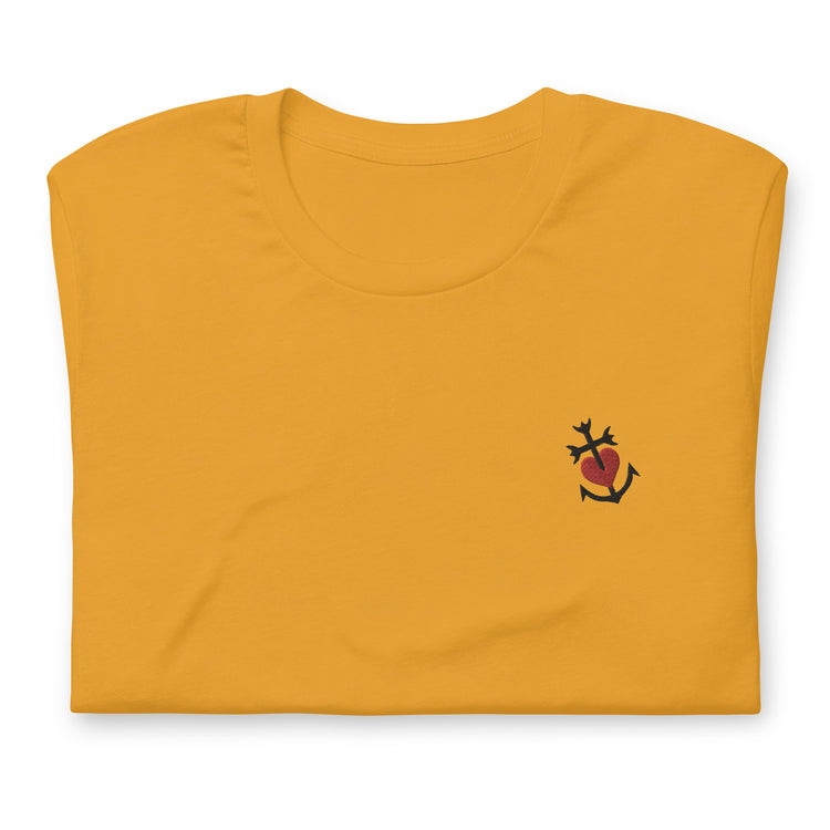 Tee-shirt mixte Lacornador® brodé Croix Camarguaise