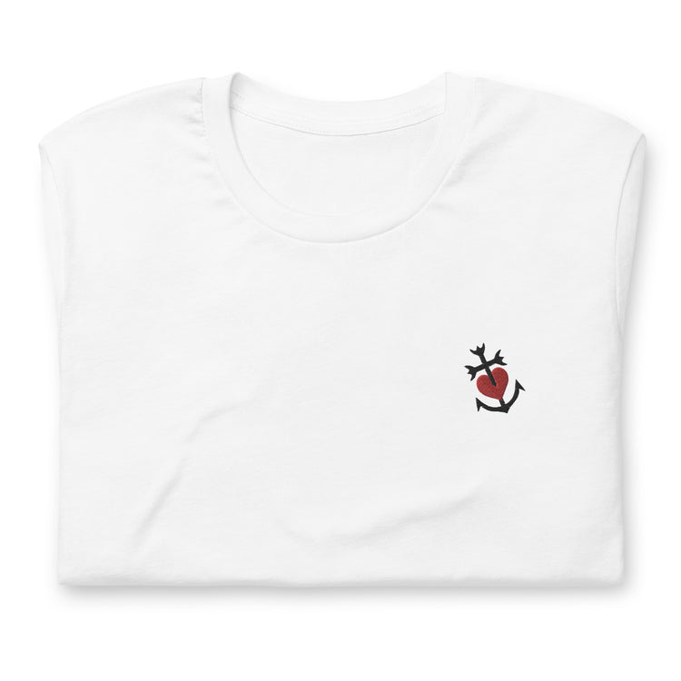 Tee-shirt mixte Lacornador® brodé Croix Camarguaise