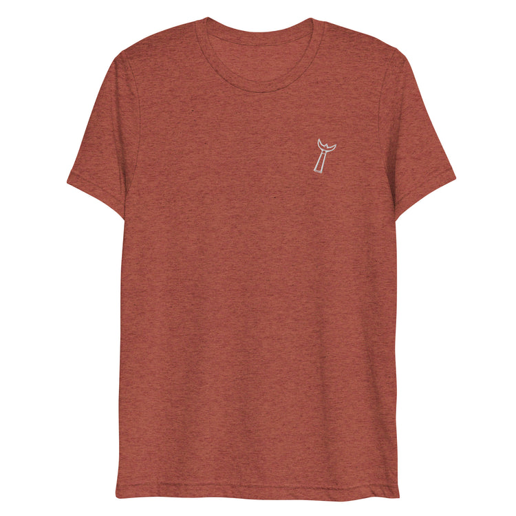 Tee-shirt chiné Lacornador® brodé Trident de gardian camarguais