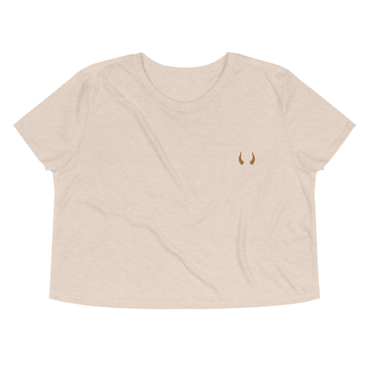 Crop-top brodé Lacornador® fluide et décontracté