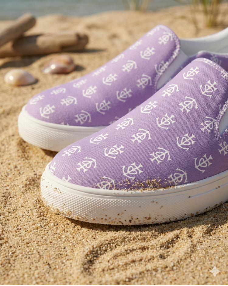 Tennis en toile Saladelle motifs Croix de Camargue