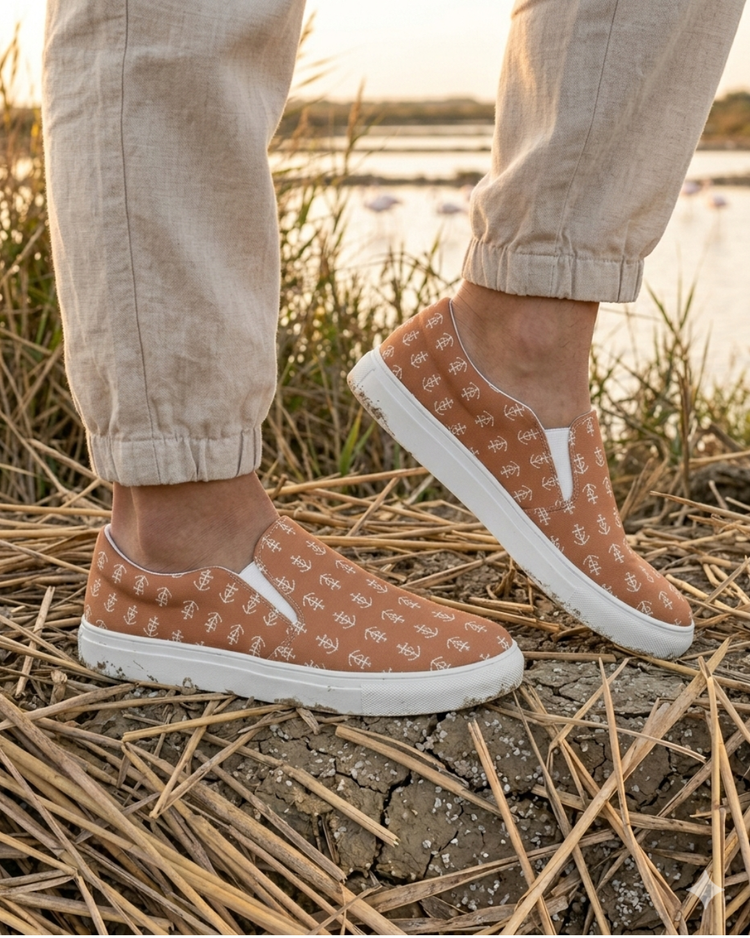 Tennis en toile "Sagne" motifs Croix de Camargue