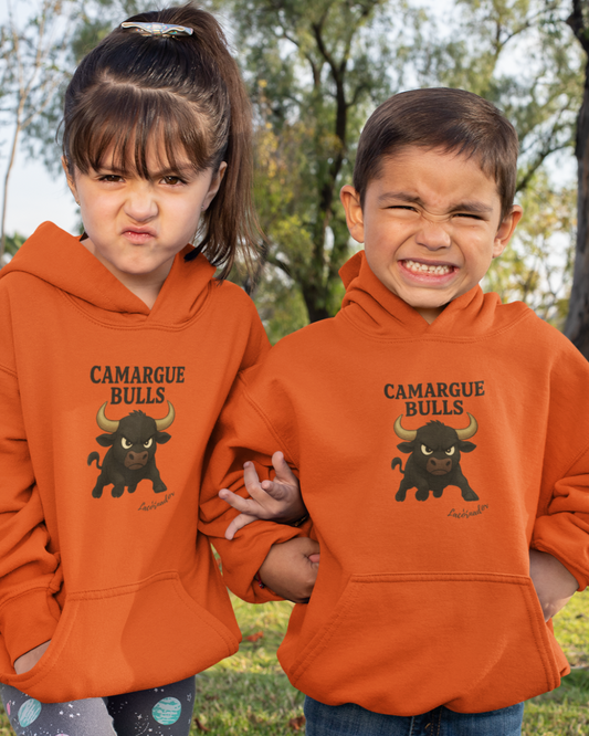 Sweat-shirt à capuche coton bio "CAMARGUE BULLS"