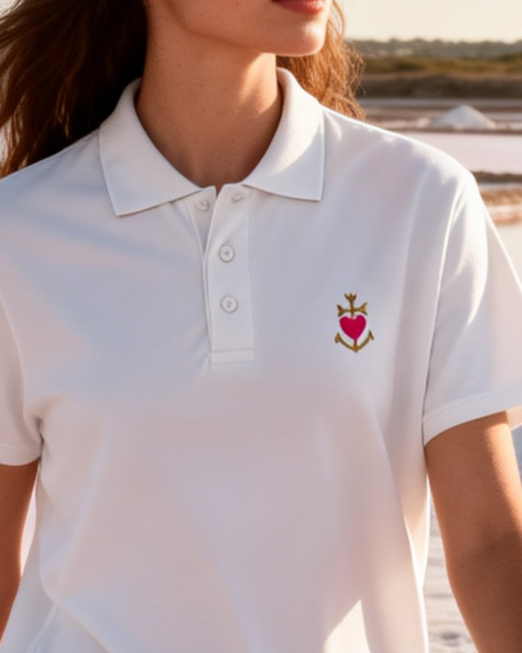 Polo Lacornador® brodé "Croix de Camargue" 💗