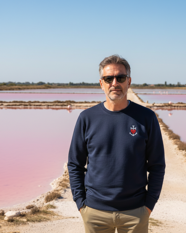 Sweat-shirt classique premium  brodé Croix de Camargue