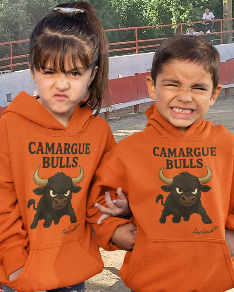 Sweat-shirt à capuche coton bio "CAMARGUE BULLS"