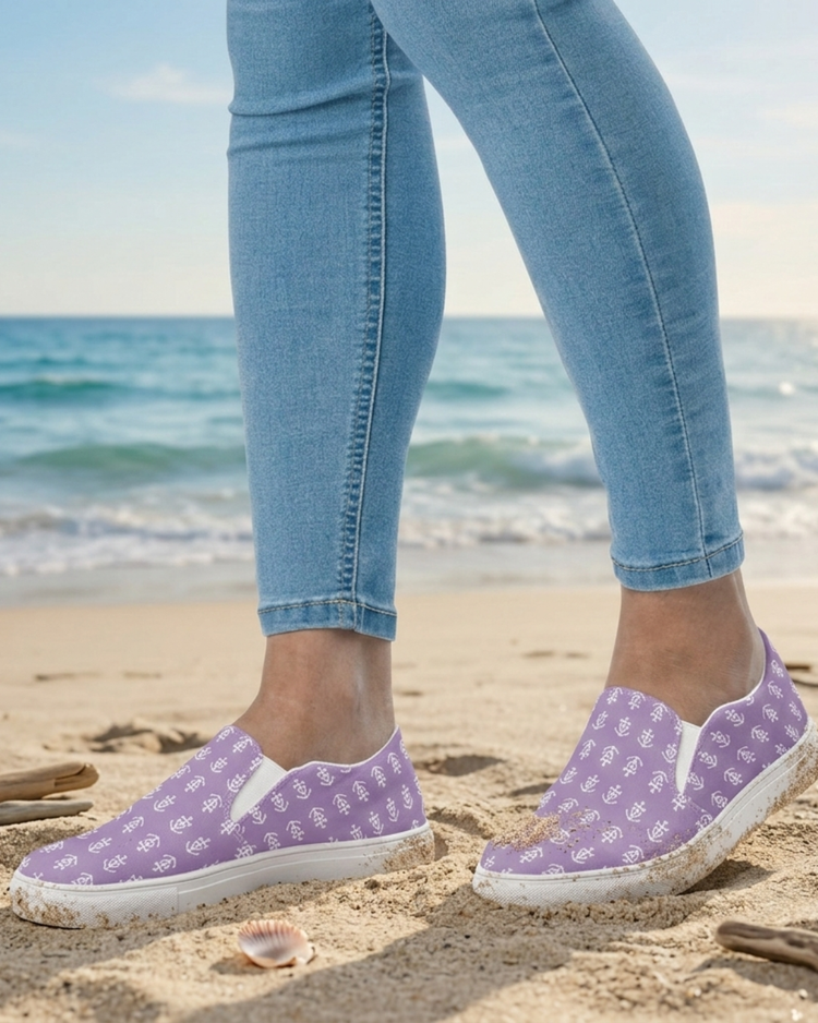 Tennis en toile Saladelle motifs Croix de Camargue