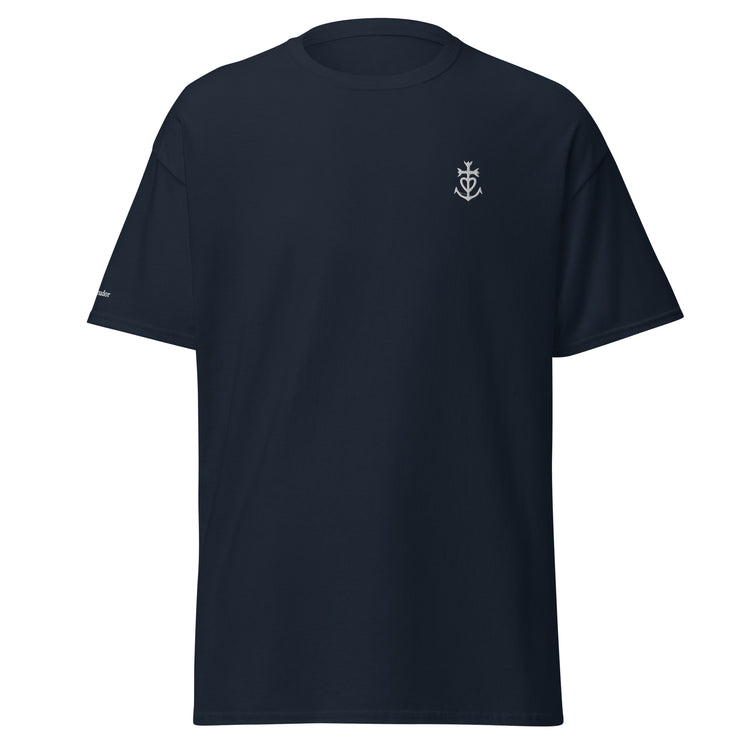 Tee-shirt classique collection bleue Lacornador® Croix Camarguaise brodée
