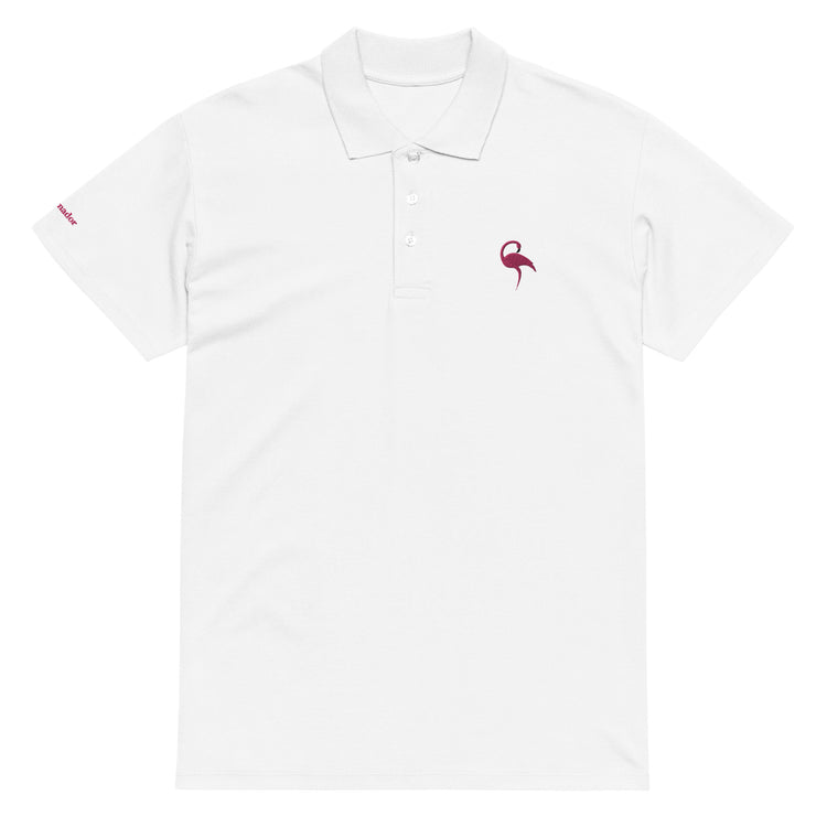 Polo brodé Lacornador® Flamant rose