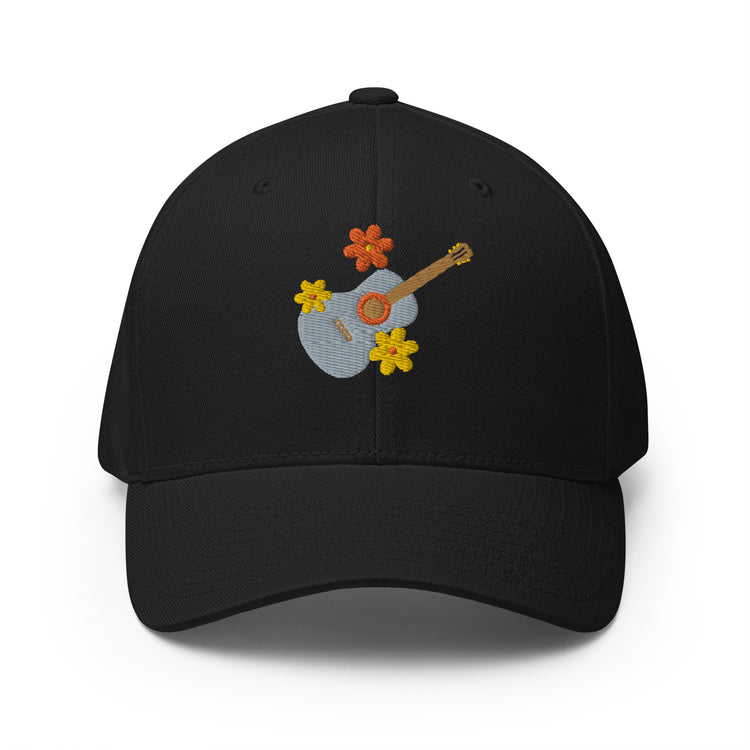 Lacornador® structured cap with floral Gipsy guitar