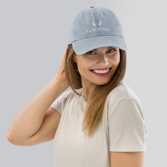 Lacornador® denim cap embroidered La fé di Biù