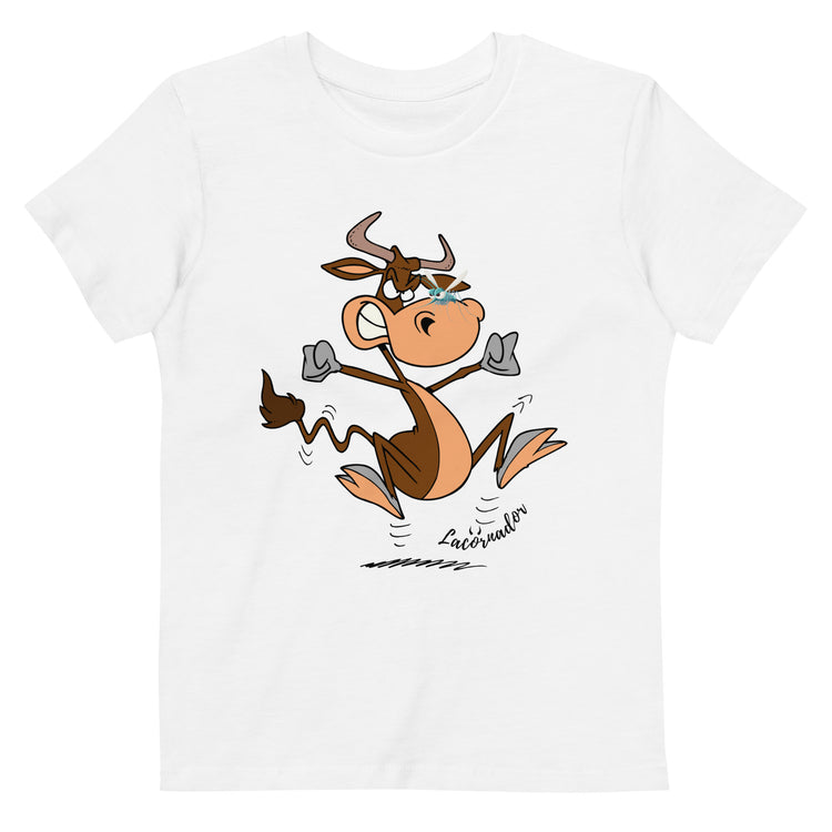 Lacornador® organic cotton T-shirt Bull and mosquito