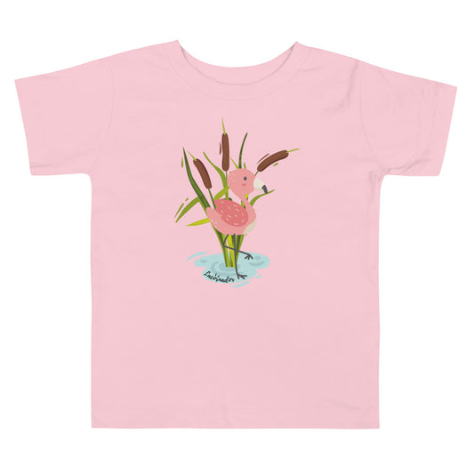 Tee-shirt Lacornador® Petit flamant rose