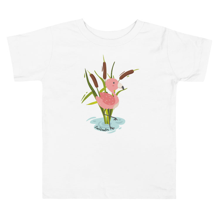 Tee-shirt Lacornador® Petit flamant rose