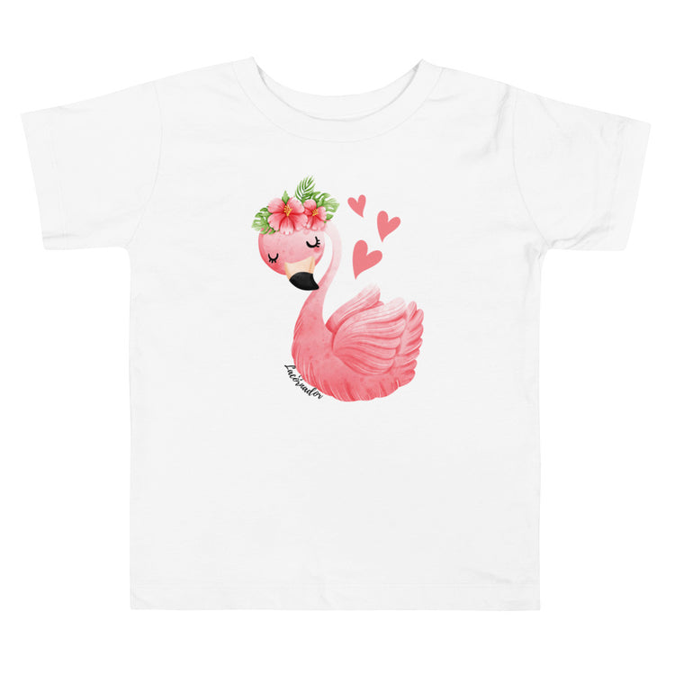 Tee-shirt Lacornador® Demoiselle flamant rose