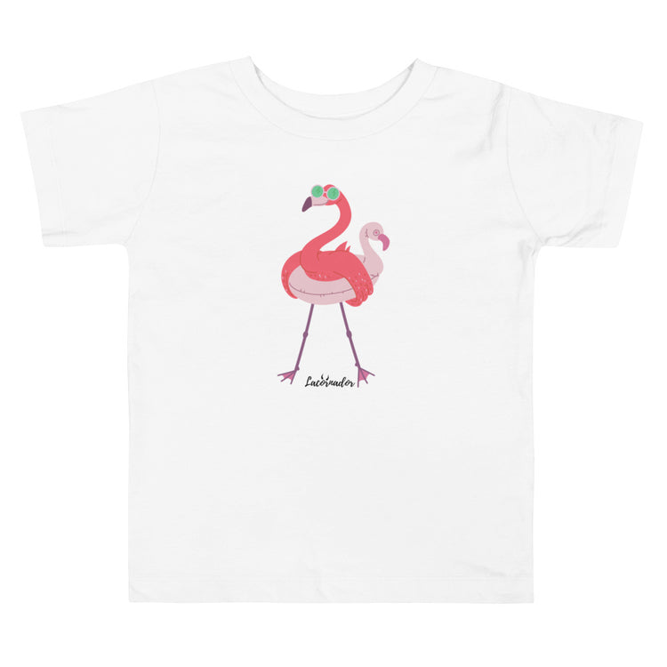 Tee-shirt Lacornador® Flamant rose et sa bouet