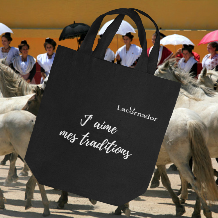 TOTE BAG BIO 100% RECYCLE "J'aime mes traditions"