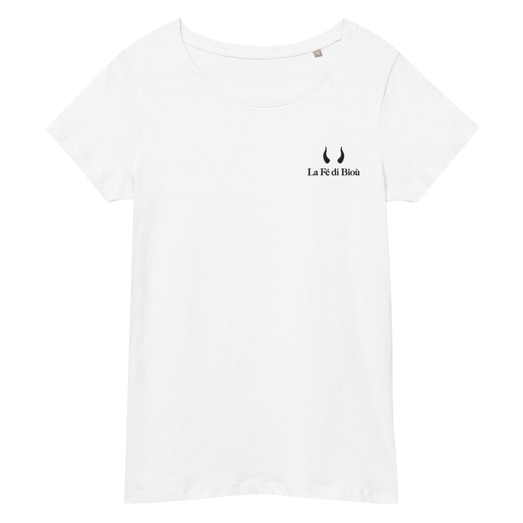 Tee-shirt femme coton bio brodé Lacornador® La Fé di Bioù